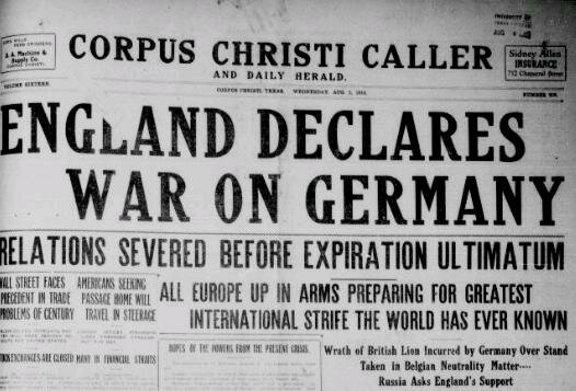 Britain declares war and the U.S......