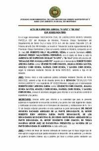 Acta de mejora judicial