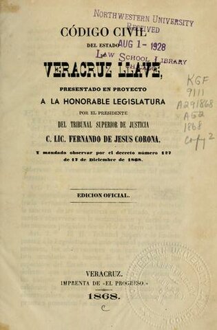 CÓDIGO CIVIL DE VERACRUZ