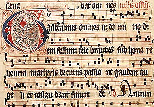 Partitura del naixement de la musica occidental