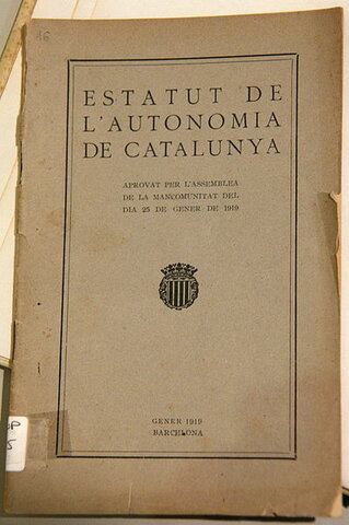Elaboració d'un Estatut d'Autonomia