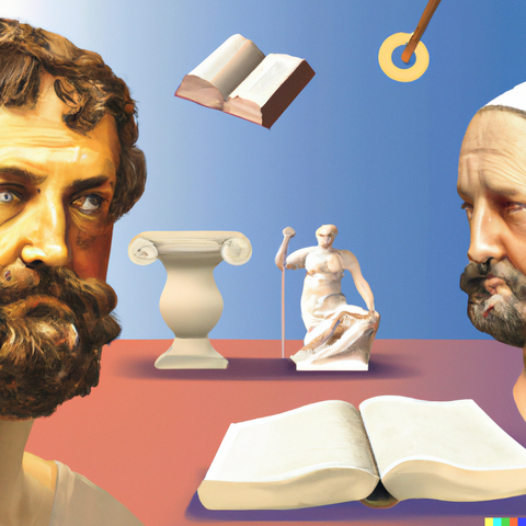 "Platón y Aristóteles estudian la mente y el comportamiento humano