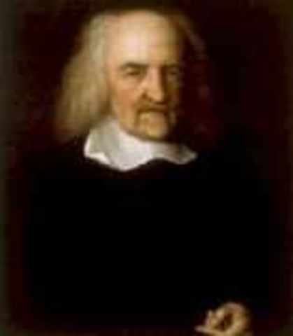Hobbes writes "Leviathan"