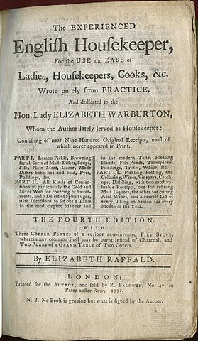 The first modern recipe for macaroni and cheese was included in Elizabeth Raffald's 1769 book, The Experienced English Housekeeper