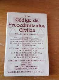 CÓDIGO DE PROCEDIMIENTOS CIVILES DEL DISTRITO FEDERAL 1986