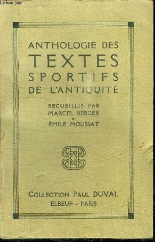 Antologie des Textes Sportifs de L’Antiquité
