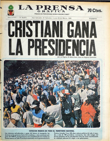 Oligarquía salvadoreña asume el poder.