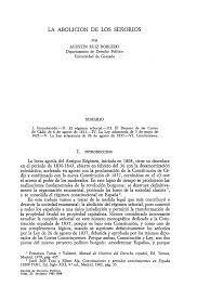 La abolición de los señoríos