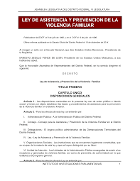 LEY PARA LA PREVENCIÓN Y ATENCIÓN DE LA VIOLENCIA FAMILIAR EN EL ESTADO DE MÉXICO