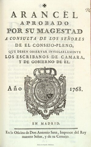 APROBACIÓN DE ARANCEL