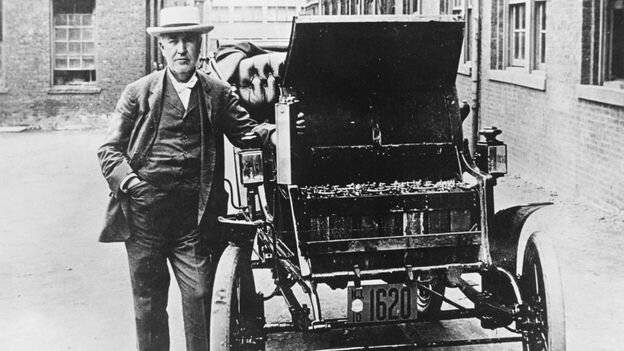 Thomas Edison invents the battery