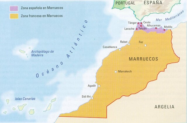 Francia coloniza Marruecos