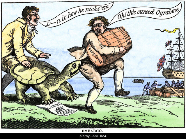 The Embargo Act of 1807 [https://www.thoughtco.com>americanhistory>basics]