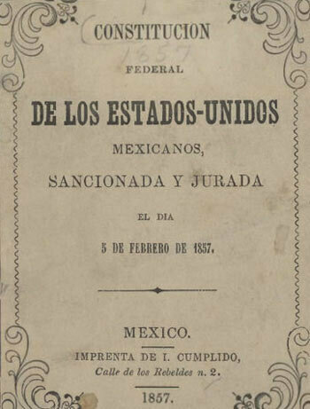 Posterior a la Constitución General de la República de 1857