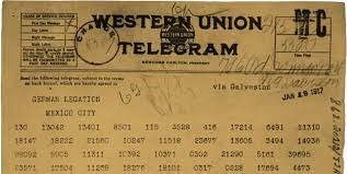 The British intercept a telegram sent by Alfred