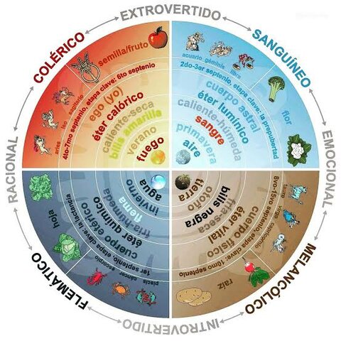 La teoría de los cuatro temperamentos