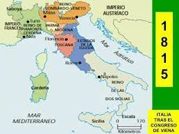 Peninsule Italienne après la défaite de Napoléon