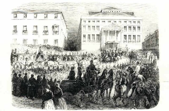 Inauguración de las Cortes Españolas en su nueva sede