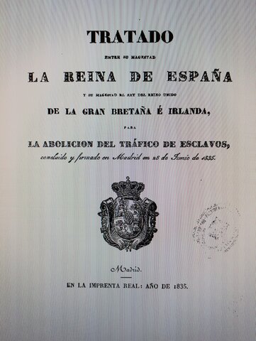 Tratado de la abolición de esclavitud entre España e Inglaterra