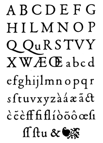Claude Garamond - Fros Canon Romain Typeface