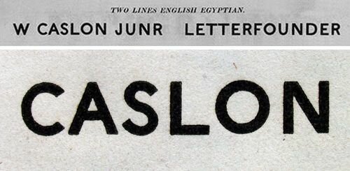 William Caslon IV, Sans Serif Type