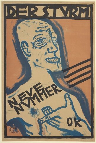 Oskar Kokoschka - Self Portrait from Der Sturm