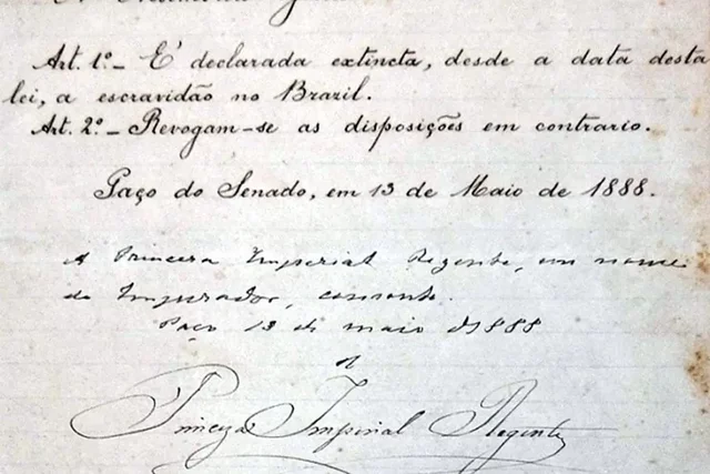 Fontes históricas (Lei Áurea) 1888