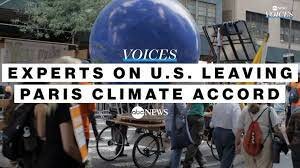 U.S. announces it will cease participation in the Paris Agreement on climate change mitigation