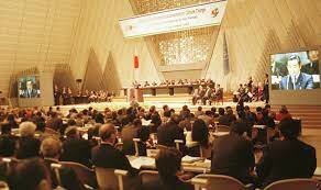The Kyoto Protocol was negotiated in Kyoto, Japan in December. Countries commit to reduce their emissions of carbon dioxide