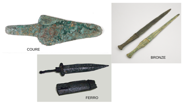 Coure, bronze, ferro