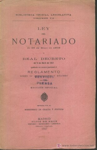 LEY ESPAÑOLA DE 1862