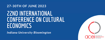 The International Conference of Association for Cultural Economics en Universidad de Indiana