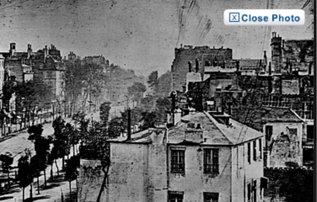 The first picture of a person was taken in.