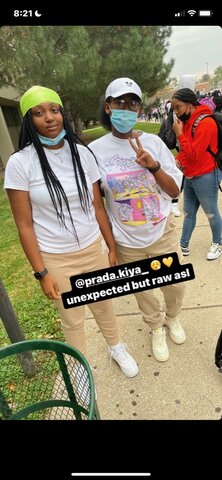 Me and lakiya matching unexpectedly