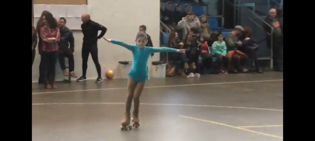 Primera competición de patinaje