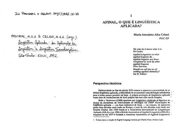 What's Applied Linguistics?