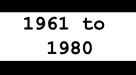 Timeline: Two-Decade Timeline (1961 - 1980)