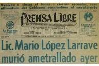 Asesinato de el Lic. Mario Lopez Larrave