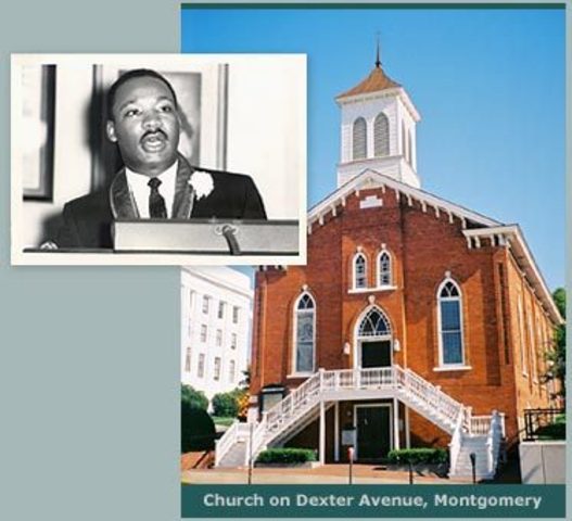 MLK becomes pastor of Dexter Avenue Baptist Church
