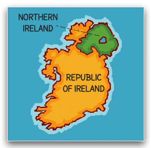 The war ended and they divided Ireland in two parts (Nothern Ireland and the Republic of Ireland)