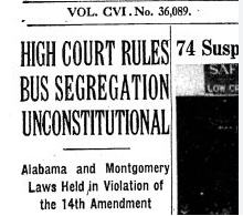 The Supreme Court court rule in bus segregation