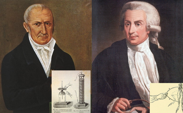 Luigi Galvani (1737-1798) y Alessandro Volta  (1745-1827)
