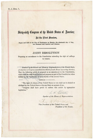 19th Amendment to the United States Constitution