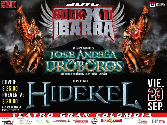 ROCK POR TI IBARRA 2016  PRESENTA JOSÉ ANDREA Y URÓBOROS