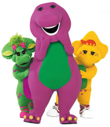 First Time Watching TV   (Watched Barney)