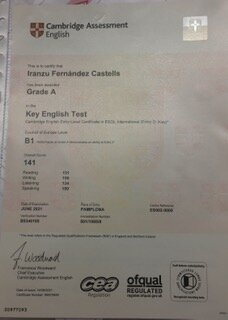 Examen B1 inglés