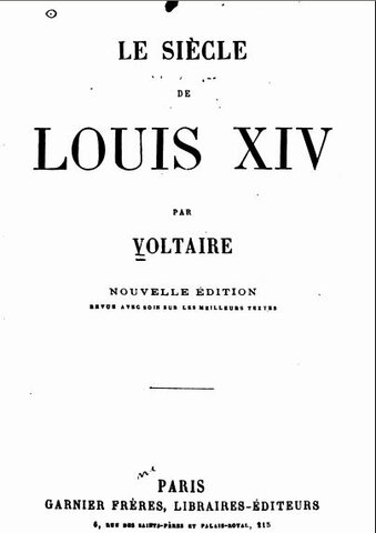 Voltaire: Luis XV.aren mendea.