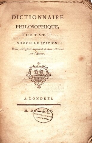 Voltaire: Filosofia hiztegia.