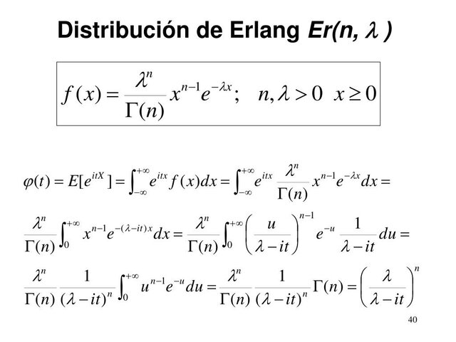 La distribución de Erlang