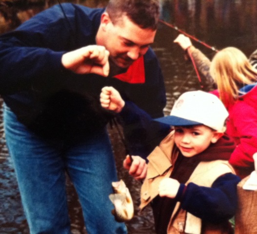 Yo cogí mi primer pez.